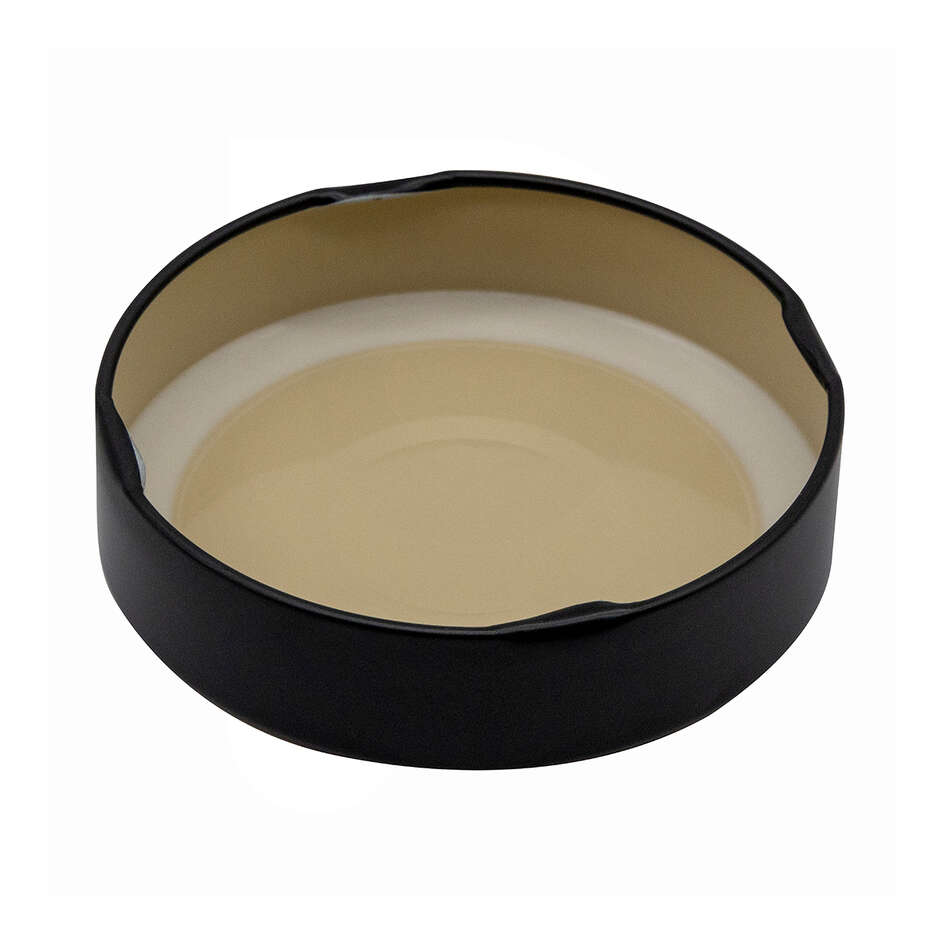 Vasetto in vetro ERGO 580 mL con tappo flip alto nero (24 pezzi)