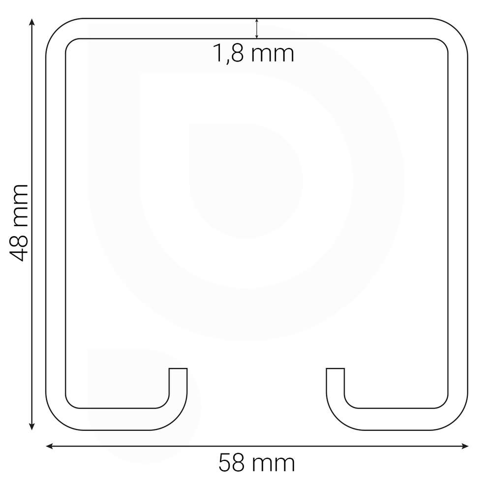 Verzinkter Extreme Weinberg-Pfahl - 3 mt - 1,8 mm (2 Stück) 