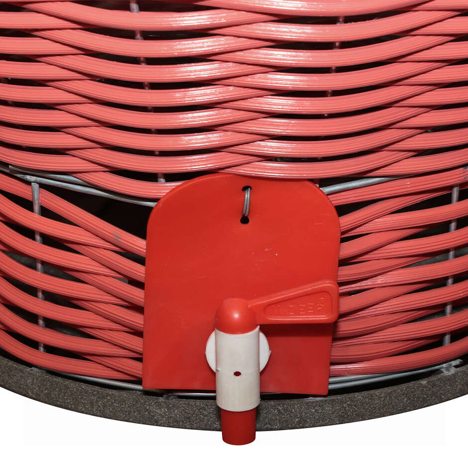Vinagrera de vidrio de 20 litros con cesta y grifo