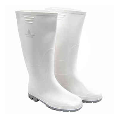 Weißer Arbeitsstiefel