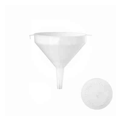 White plastic funnel Ø 18 with filter