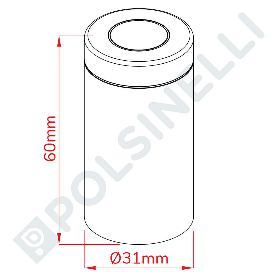 White PVC capsule ⌀31 (1000 pcs)