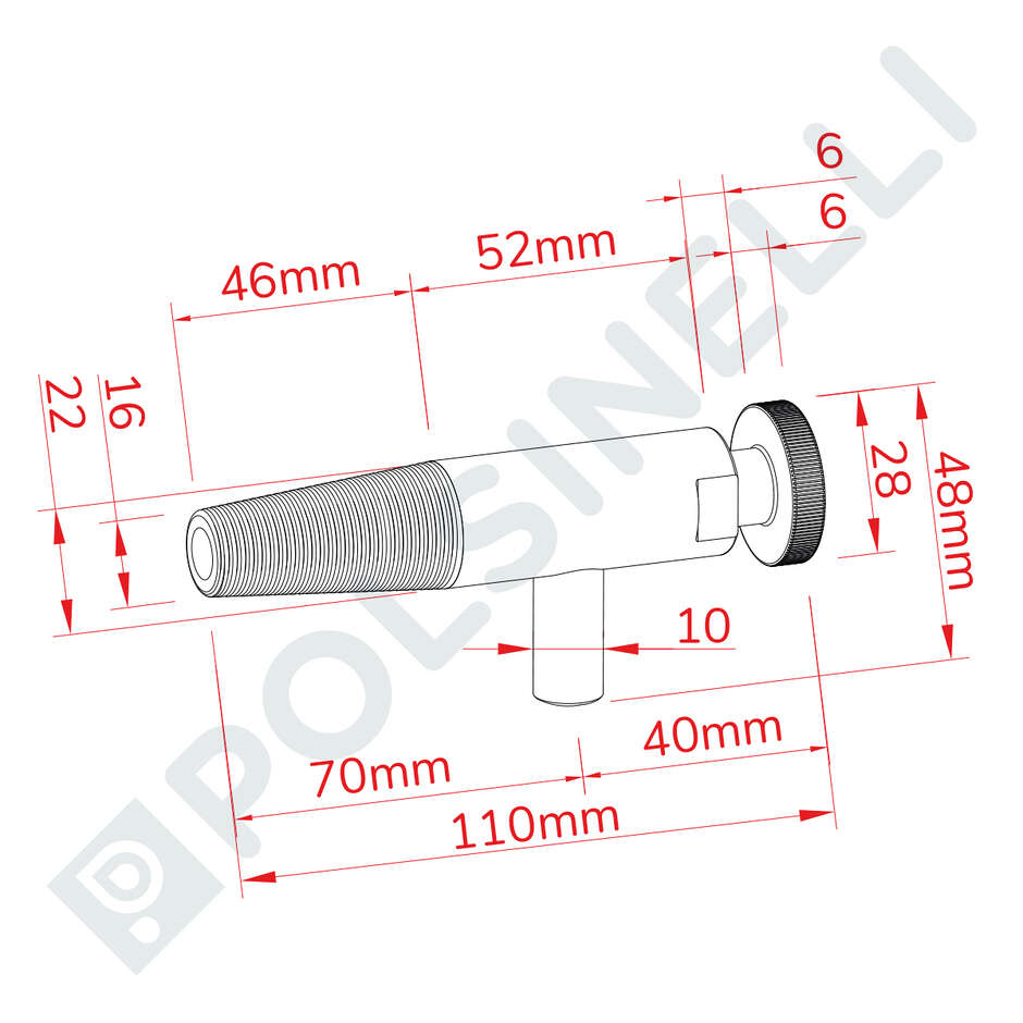 Wine-tasting tap normal steel dowel wood