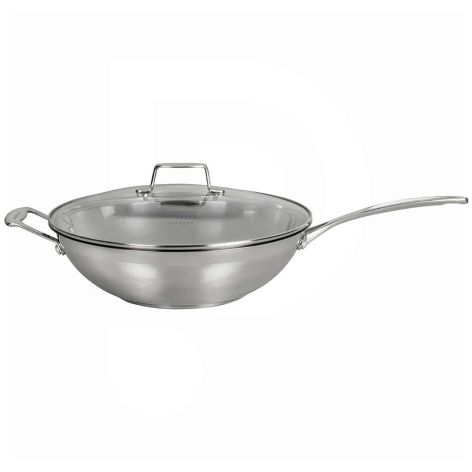 Wok Scanpan Impact con coperchio in vetro Ø32 cm