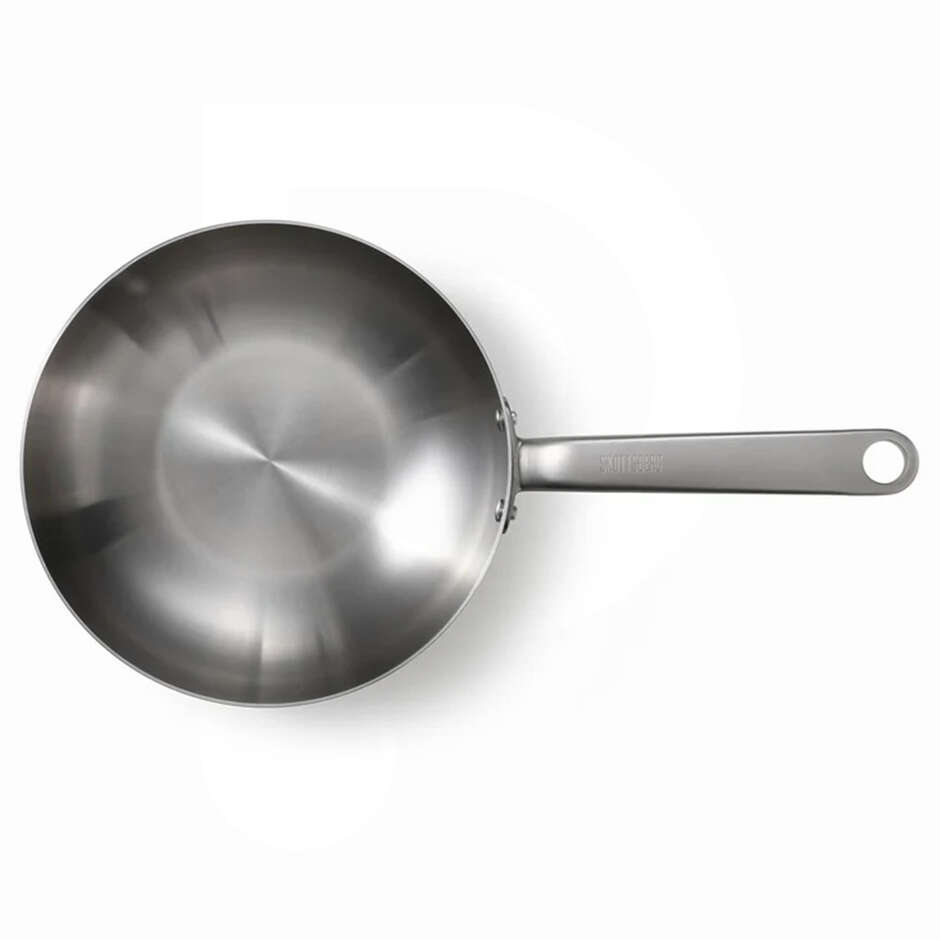 Wok Stainless Steel Ø 28 cm - 3,5 L con manico inox