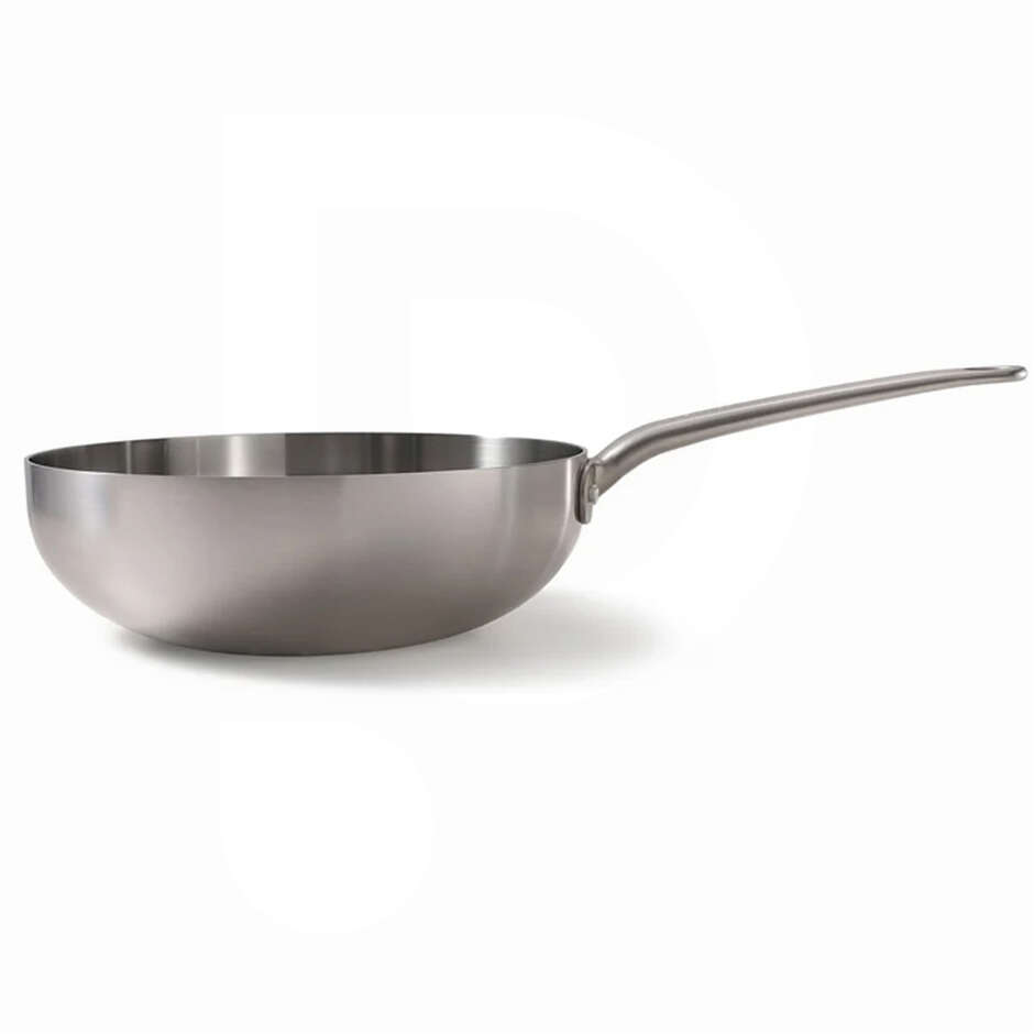 Wok Stainless Steel Ø 28 cm - 3,5 L con manico inox