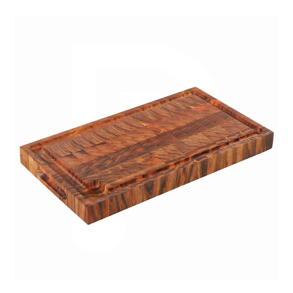 Zassenhaus Schneidebrett mit Saftrille und Mosaikstruktur 45×25 cm