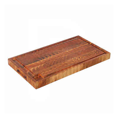 Zassenhaus Schneidebrett mit Saftrille und Mosaikstruktur 54x30 cm