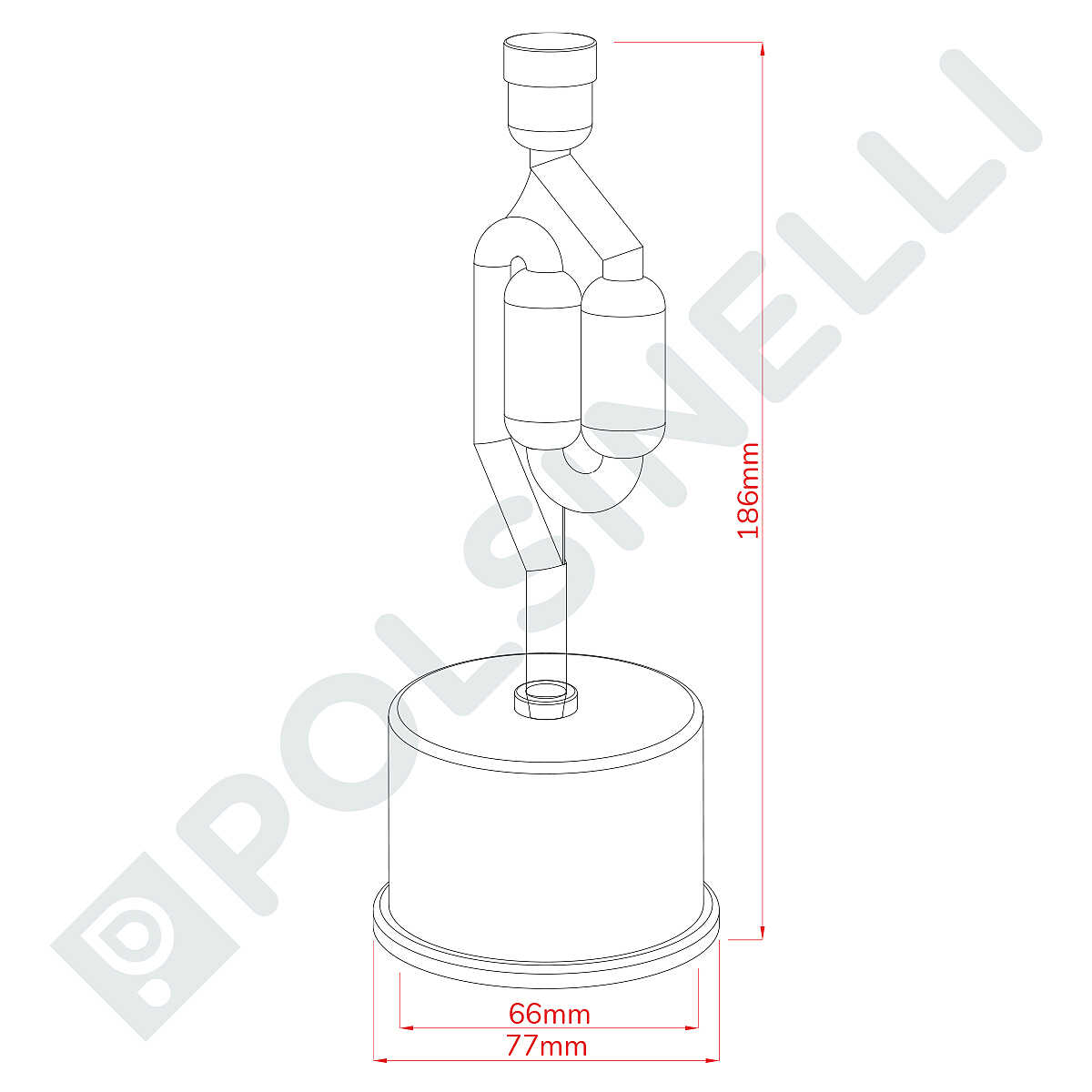 Produktbild von Most Gärspund BrewZilla Gärröhrchen Set 3 Stück - Mit 2 Kammern Für Bier & Most | Inklusive O-Ring Dichtung Brauzubehör