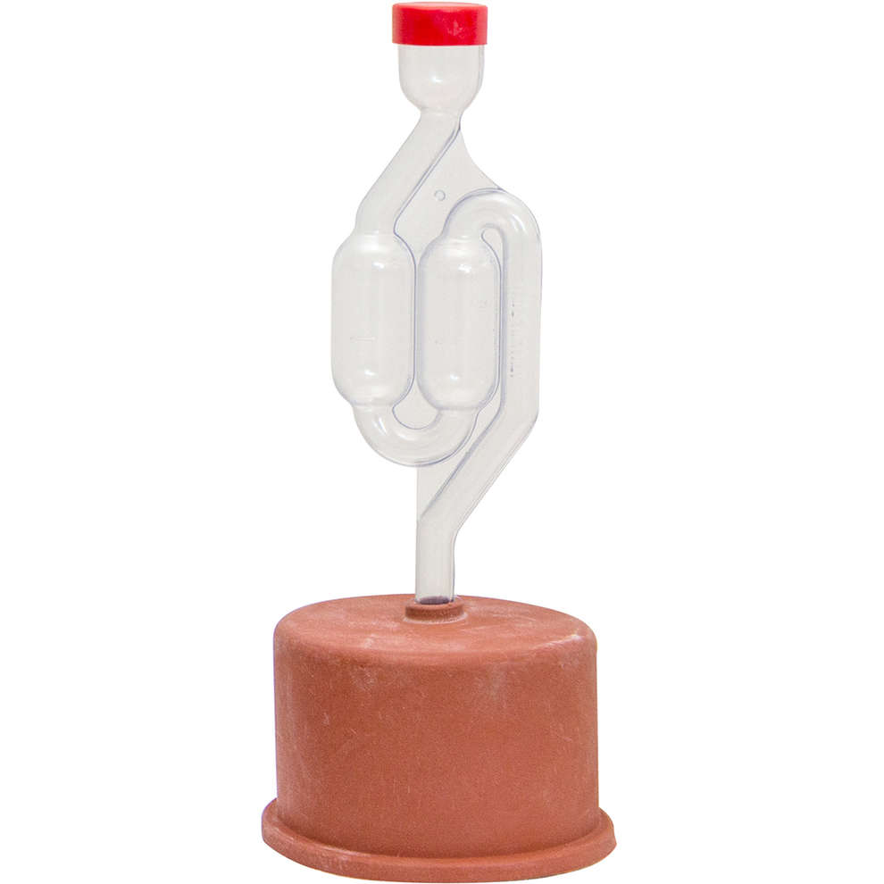 Zwei-Kammer Mini-Gärröhrchen mit Gummiverschlussstück (∅ 75 mm)