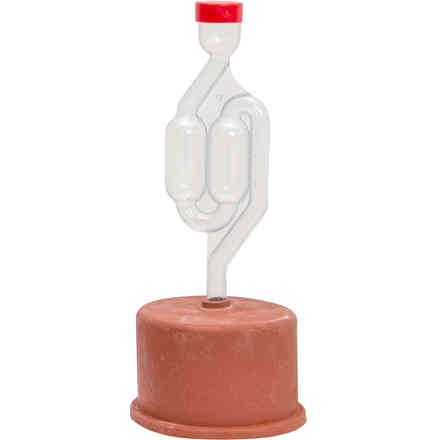 Zwei-Kammer Mini-Gärröhrchen mit Gummiverschlussstück (∅ 75 mm)