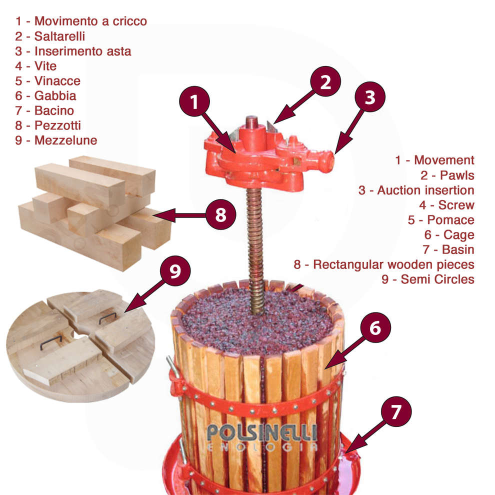ø15 Ratchet wine press