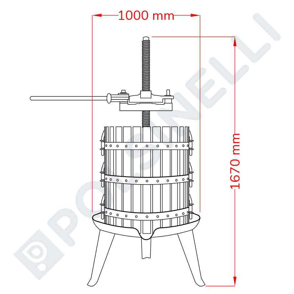 ø70 ratchet wine press