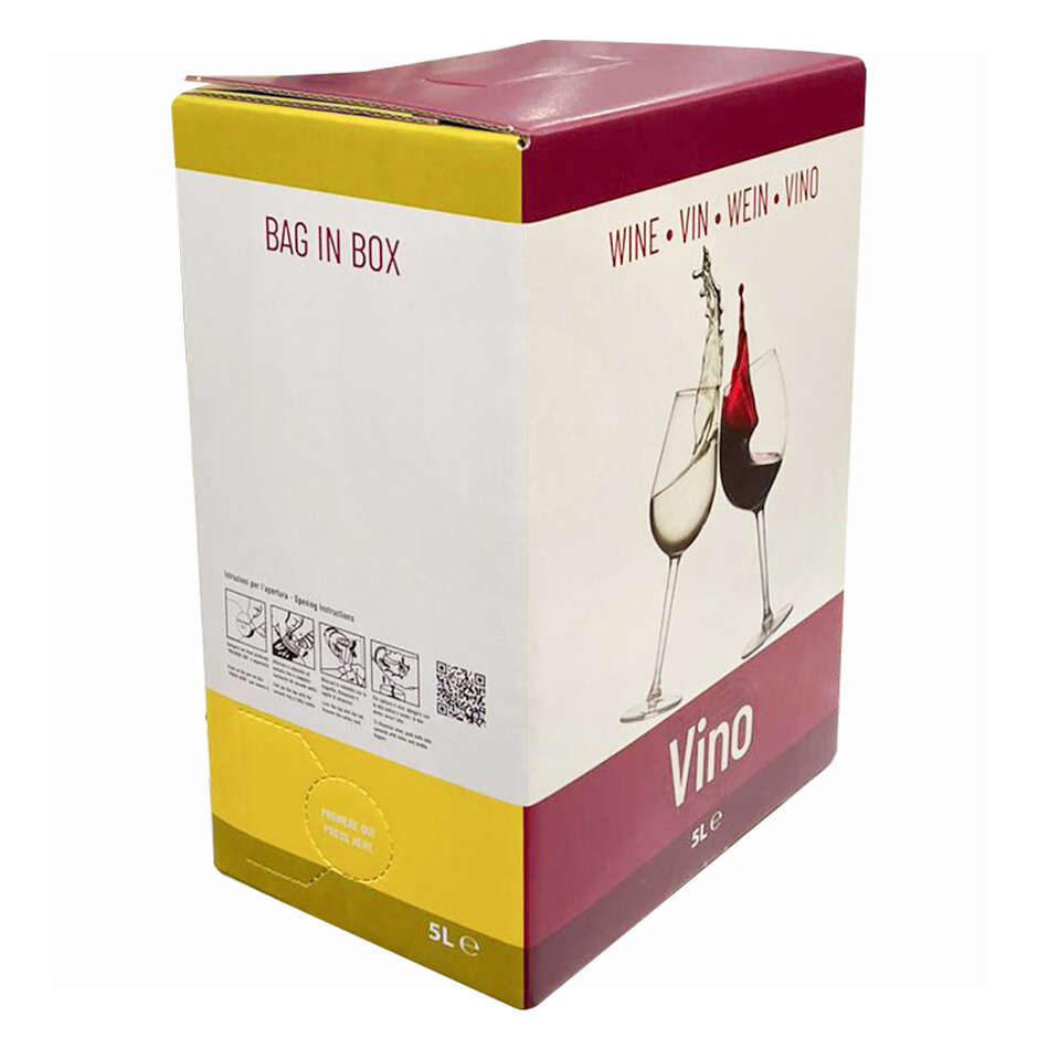 Вино в пакете Bag in Box, 5 л, 10 штук