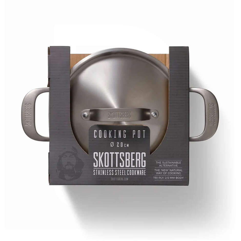 Высокая кастрюля Stainless Steel с крышкой Ø 20 см – 3,3 л