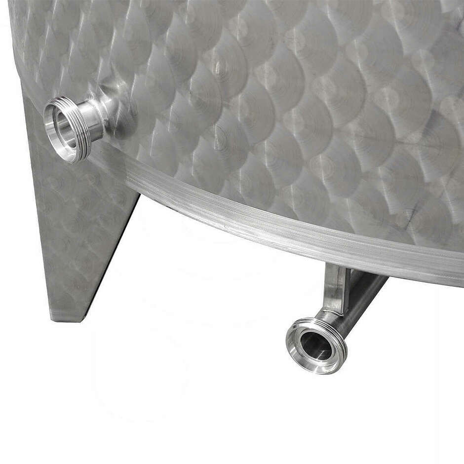 Конический смесительный резервуар из нержавеющей стали с углом развала 10°, оснащенный электроприводом и инвертором, объемом 200 л.