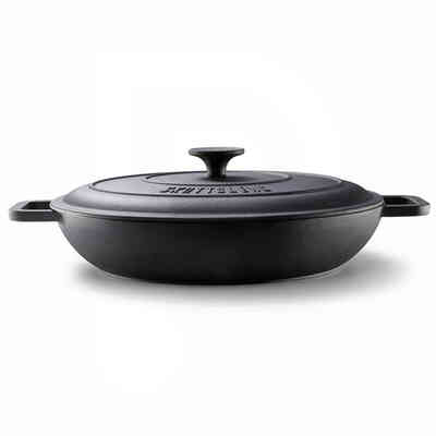 Низкая чугунная кастрюля Cast Iron с крышкой Ø 31,5 см – 3 л