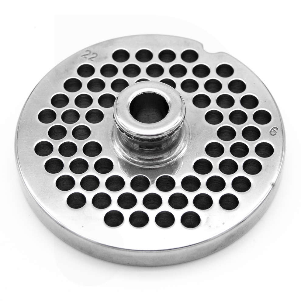 Placa de acero inoxidable para picadora de carne N.22 F6