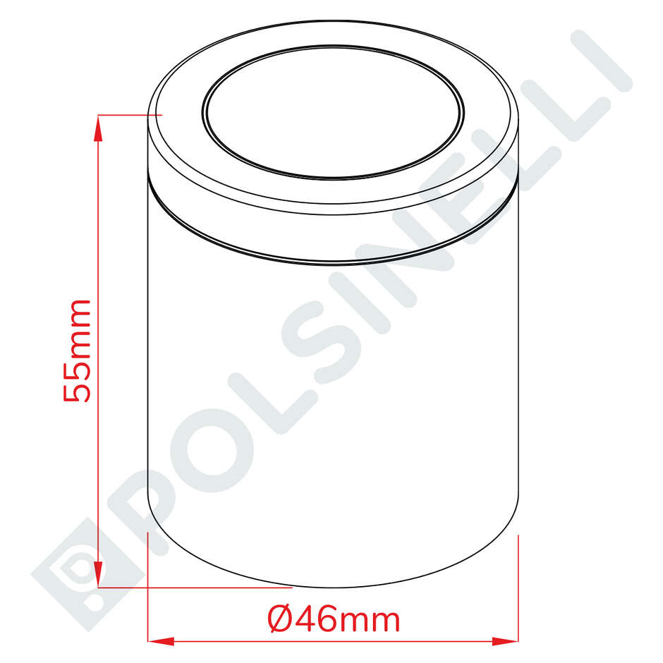 Transparente PVC-Kapsel ⌀46 (1000 St)
