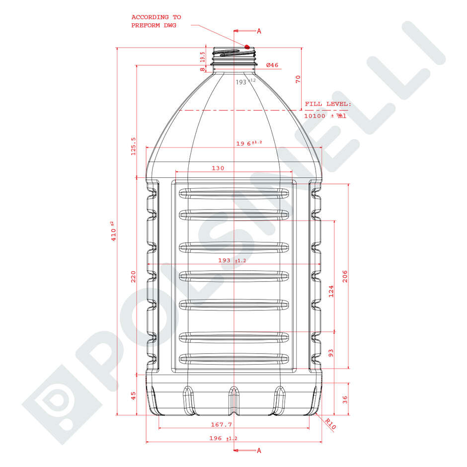 ПЭТ-бутылки Bericap 48V40 объемом 10 л с завинчивающейся горловиной (30 штук)