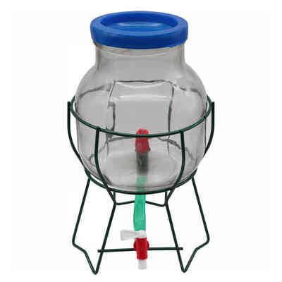  Стеклянная уксусница 20 литров с краном