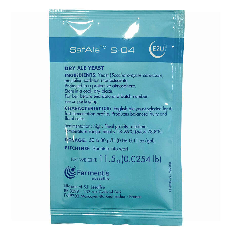 Сухие дрожжи Fermentis Safale S-04 (11,5 г)