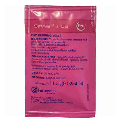 Сухие дрожжи Fermentis Safbrew T-58 (11,5 г)