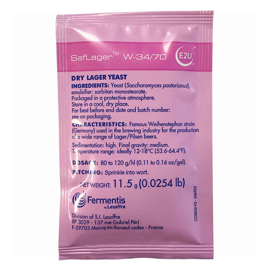 Сухие дрожжи Fermentis Saflager W-34/70 (11,5 г)