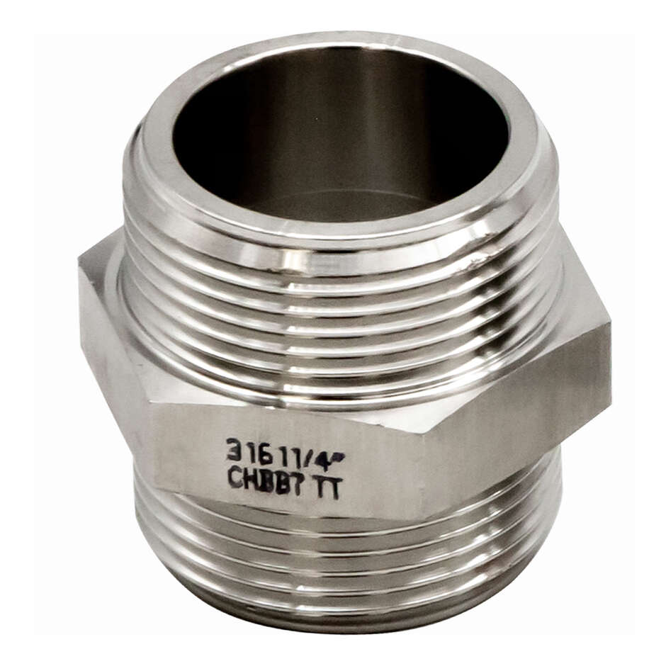 Шестигранный ниппель из нержавеющей стали 1" 1/4"