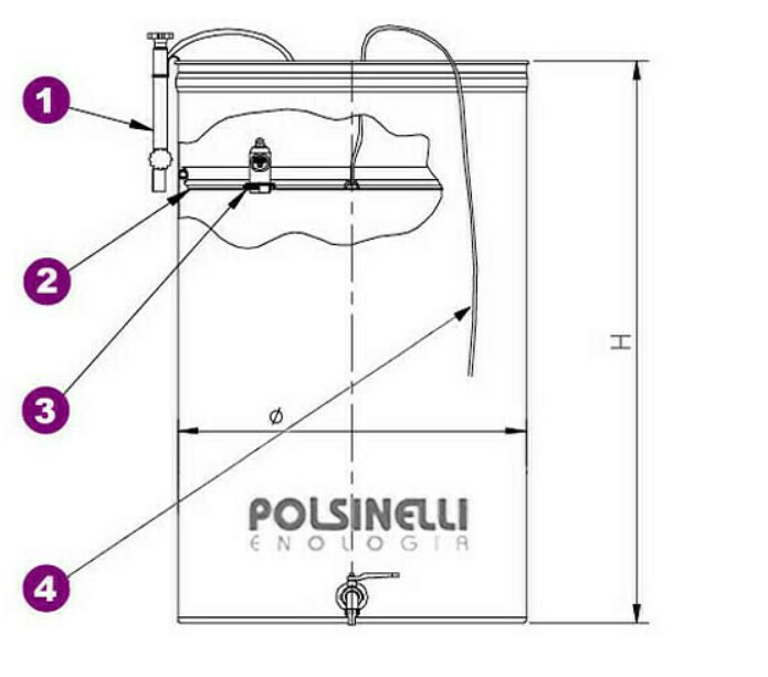 Réservoir fond incurvé + Couvercle flottant - Alambics et Distillateurs INOX