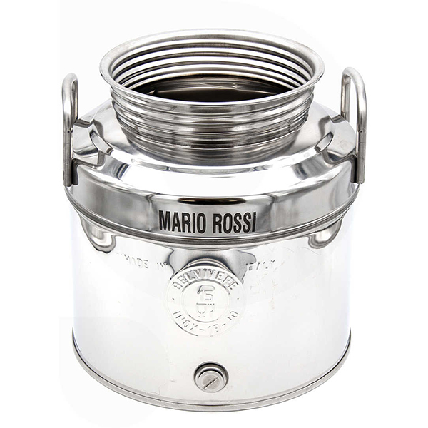 SERBATOIO INOX 4F VINO OLIO CON RUBINETTO LT 200 ALTO